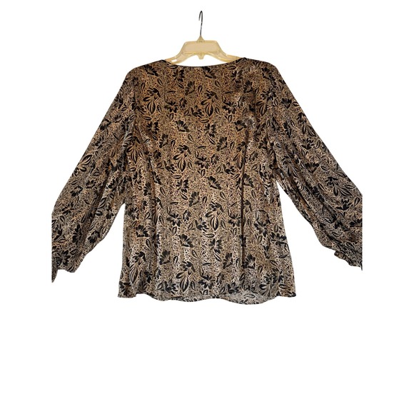Vince Camuto V Neck Long Sleeve Flowy Blouse Top Floral Print Women's M - Picture 3 of 4